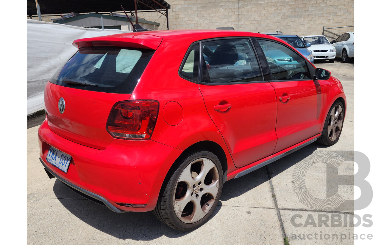 7/2012 Volkswagen Polo GTi 6R MY12 5d Hatchback Red 1.4L