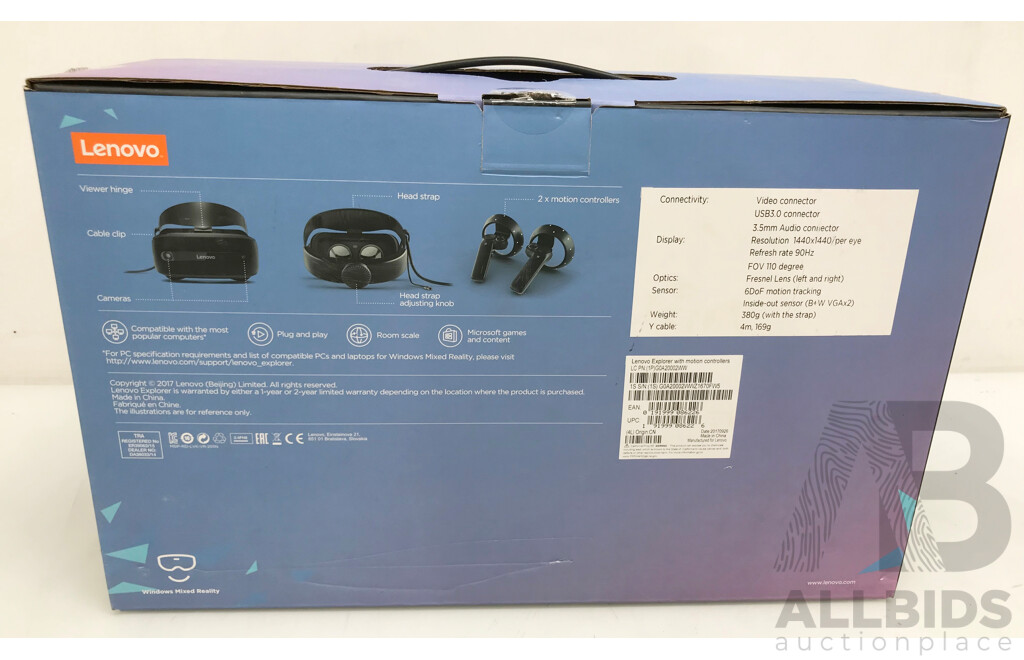 Lenovo Explorer Virtual Reality Headset Set with Motion Controllers