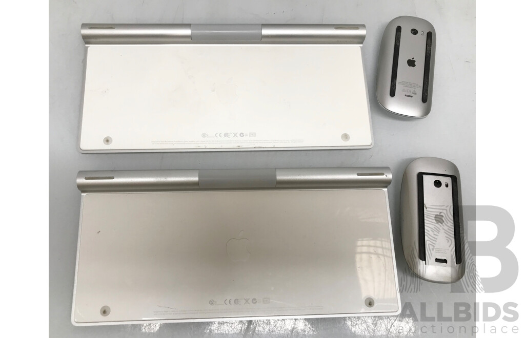 Apple Wireless Keyboards & Mouse - Lot of 4