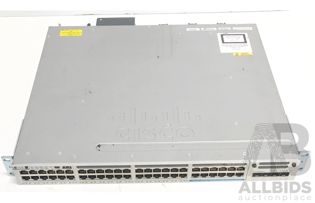 Cisco Catalyst (WS-C3850-12X48UL) 3850-12X-48 UPoE 48-Port Gigabit Ethernet Switch