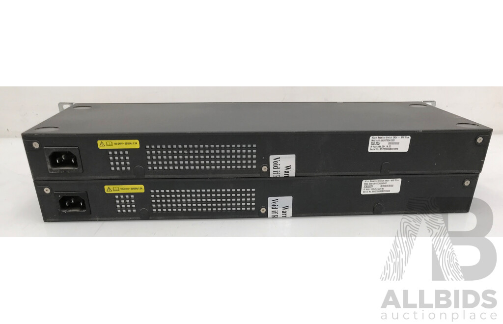 3Com Baseline 2924-SFP 24-Port Gigabit Network Switch  - Lot of 2