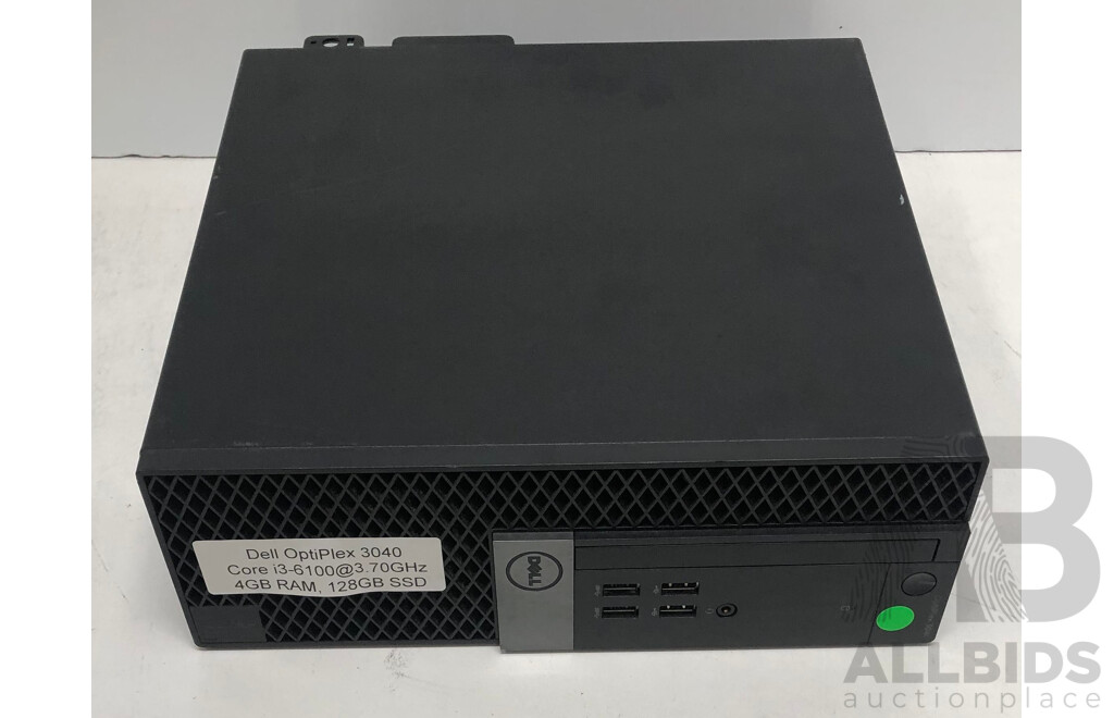 Dell OptiPlex 3040 Intel Core i3 (6100) 3.70GHz 2-Core CPU Desktop Computer