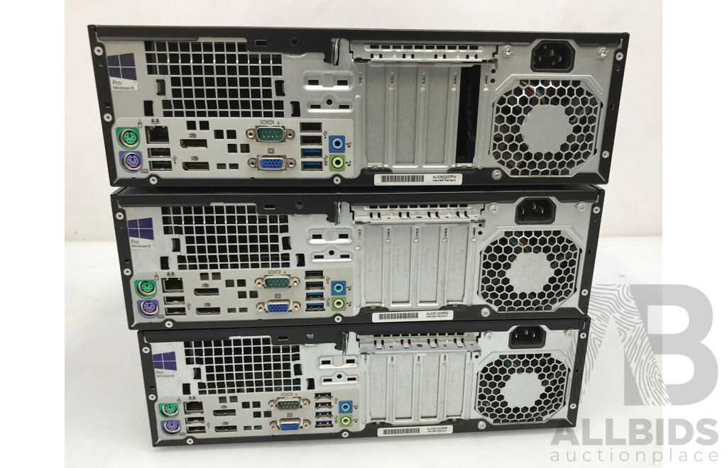 HP EliteDesk 800 G1 Small Form Factor Intel Core I5 (4590) 3.30GHz 4-Core CPU Desktop Computer - Lot of 3