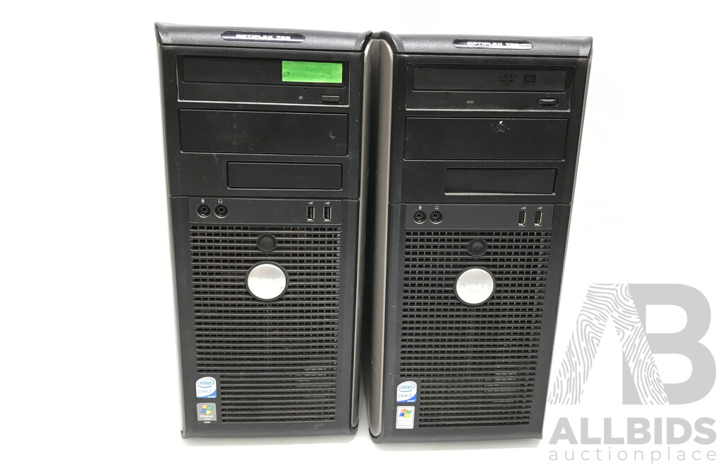 Dell Optiplex 755 Core 2 Duo Small Form Factor Desktop Computer - Lot of 2