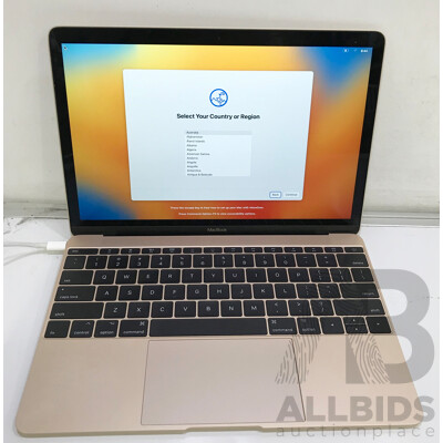 Apple (A1534) Intel Core M3 1.2 GHz Dual-Core CPU 12-Inch MacBook (Rose Gold) w/ Power Supply