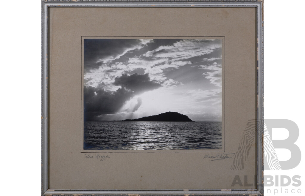 Charles Norton, (19th Century, British-Australian, 1826-1872), New Horizon, Black and White Vintage Photograph, 48 x 54 cm (frame)