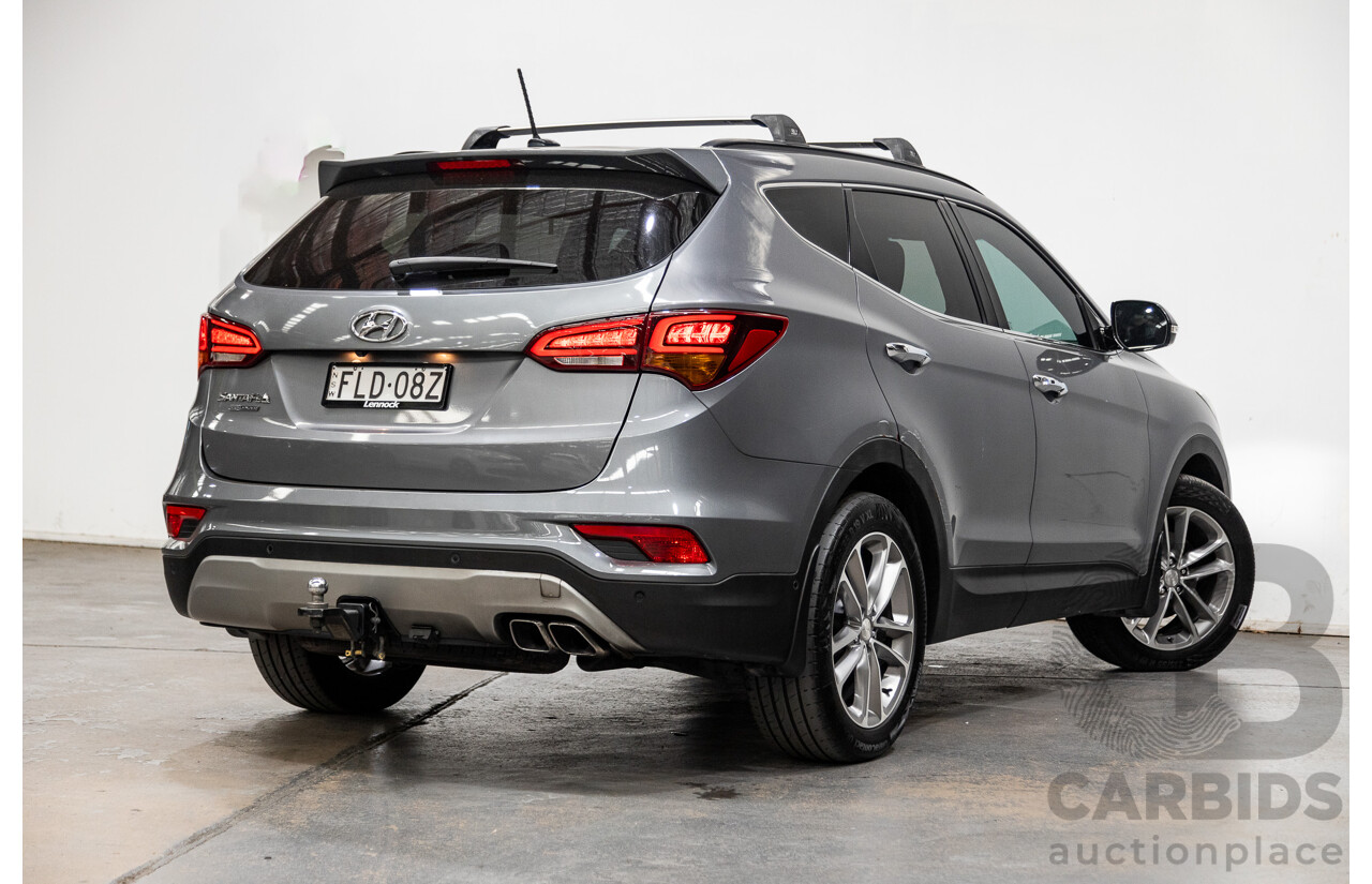 11/2015 Hyundai Santa Fe Highlander CRDi (AWD) DM MY15 4d Wagon Titanium Silver Turbo Diesel 2.2L