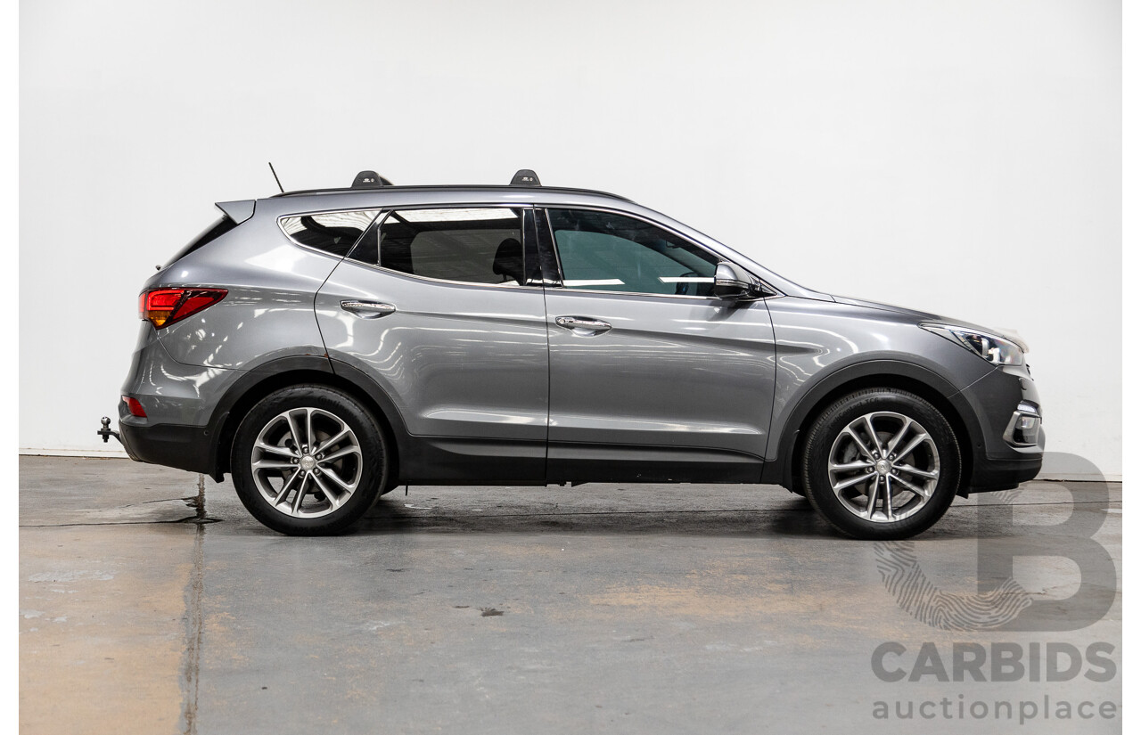 11/2015 Hyundai Santa Fe Highlander CRDi (AWD) DM MY15 4d Wagon Titanium Silver Turbo Diesel 2.2L