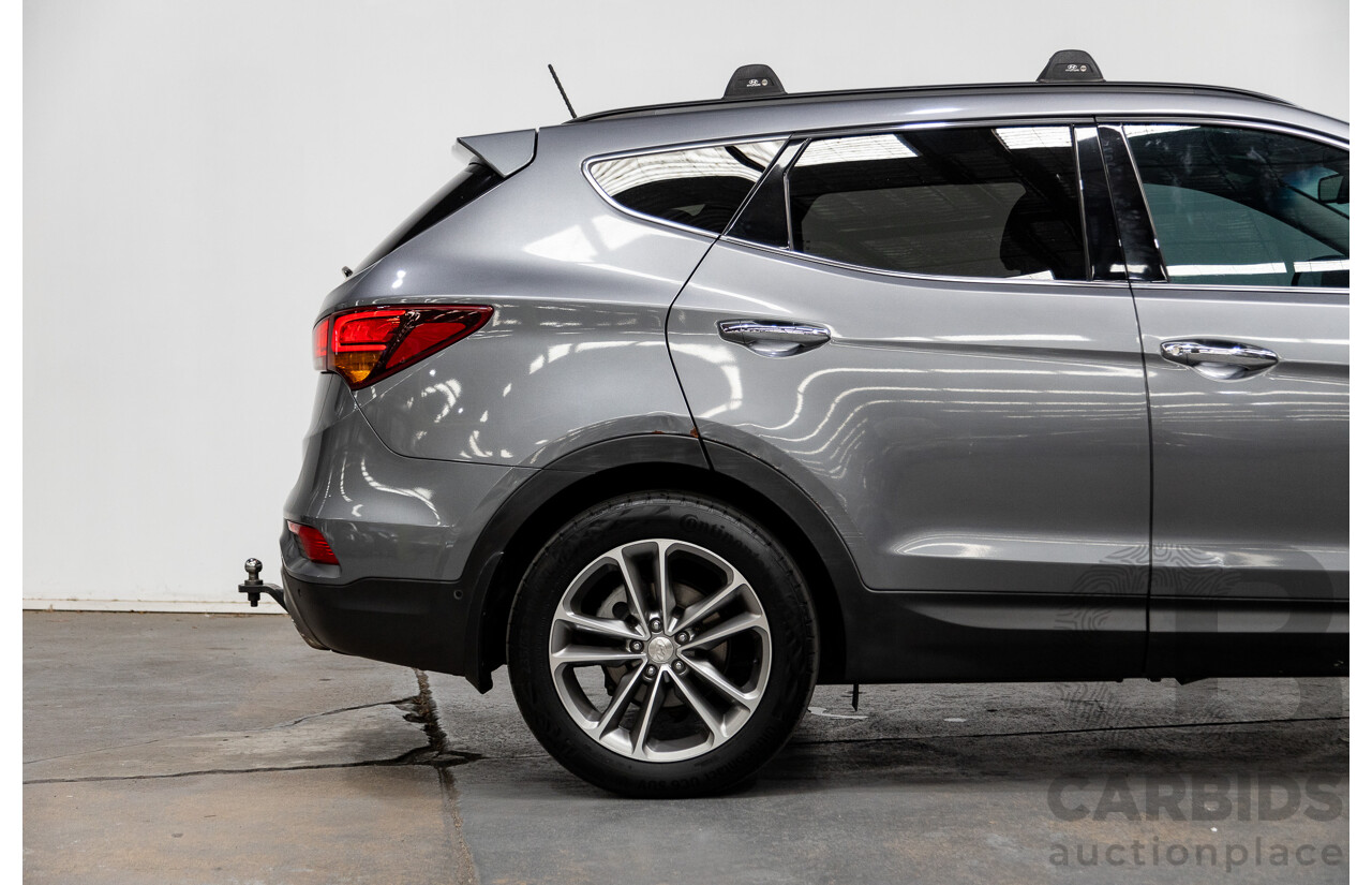 11/2015 Hyundai Santa Fe Highlander CRDi (AWD) DM MY15 4d Wagon Titanium Silver Turbo Diesel 2.2L