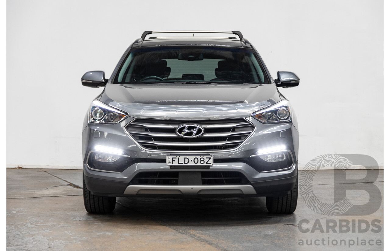 11/2015 Hyundai Santa Fe Highlander CRDi (AWD) DM MY15 4d Wagon Titanium Silver Turbo Diesel 2.2L