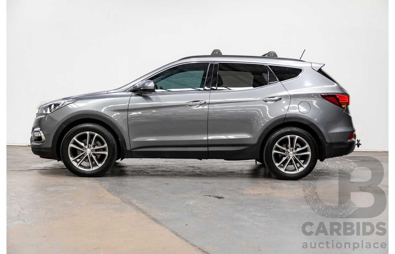 11/2015 Hyundai Santa Fe Highlander CRDi (AWD) DM MY15 4d Wagon Titanium Silver Turbo Diesel 2.2L