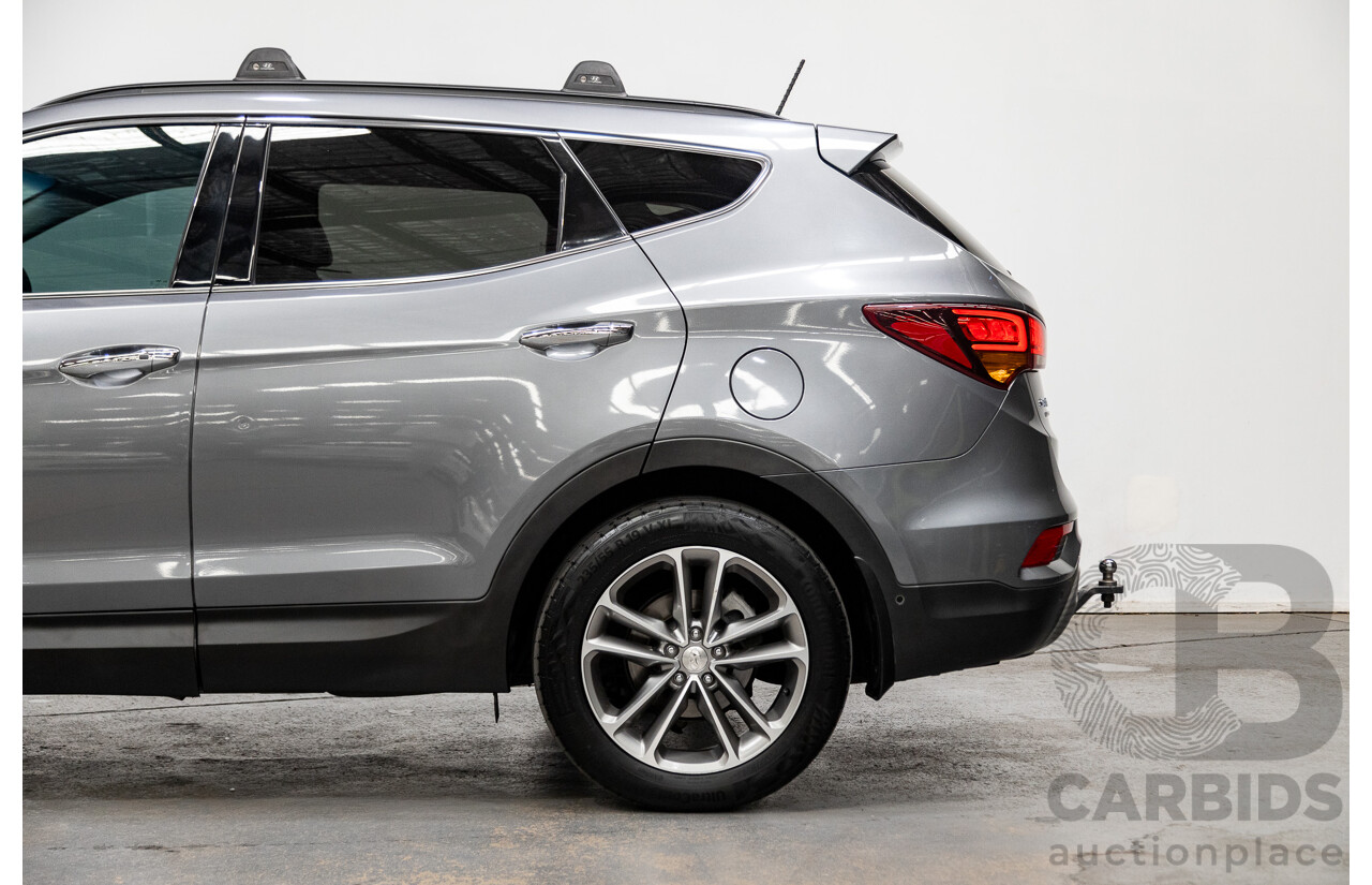 11/2015 Hyundai Santa Fe Highlander CRDi (AWD) DM MY15 4d Wagon Titanium Silver Turbo Diesel 2.2L