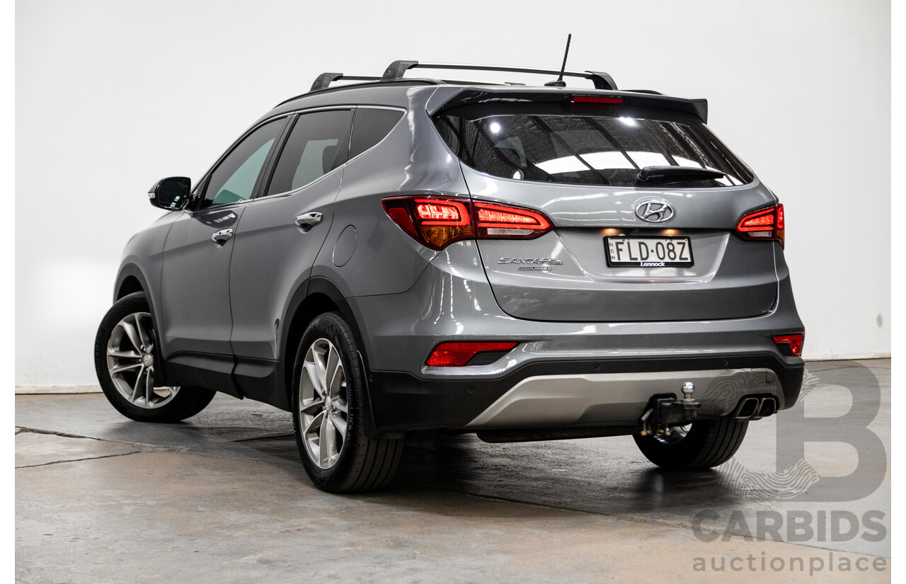 11/2015 Hyundai Santa Fe Highlander CRDi (AWD) DM MY15 4d Wagon Titanium Silver Turbo Diesel 2.2L