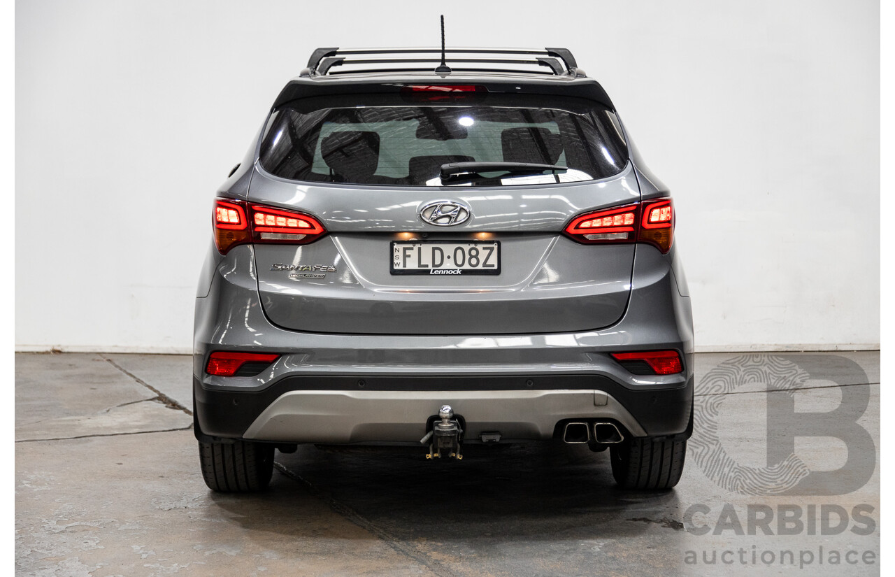 11/2015 Hyundai Santa Fe Highlander CRDi (AWD) DM MY15 4d Wagon Titanium Silver Turbo Diesel 2.2L