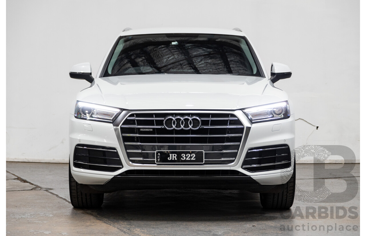 01/2019 Audi Q5 40 TDI QUATTRO DESIGN (AWD) FY MY19 4D Wagon Glacier White Turbo Diesel 2.0L