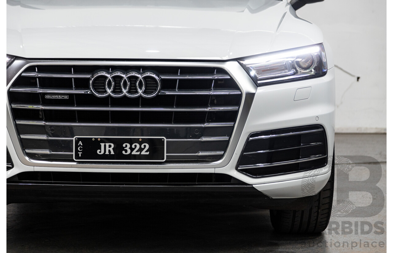 01/2019 Audi Q5 40 TDI QUATTRO DESIGN (AWD) FY MY19 4D Wagon Glacier White Turbo Diesel 2.0L