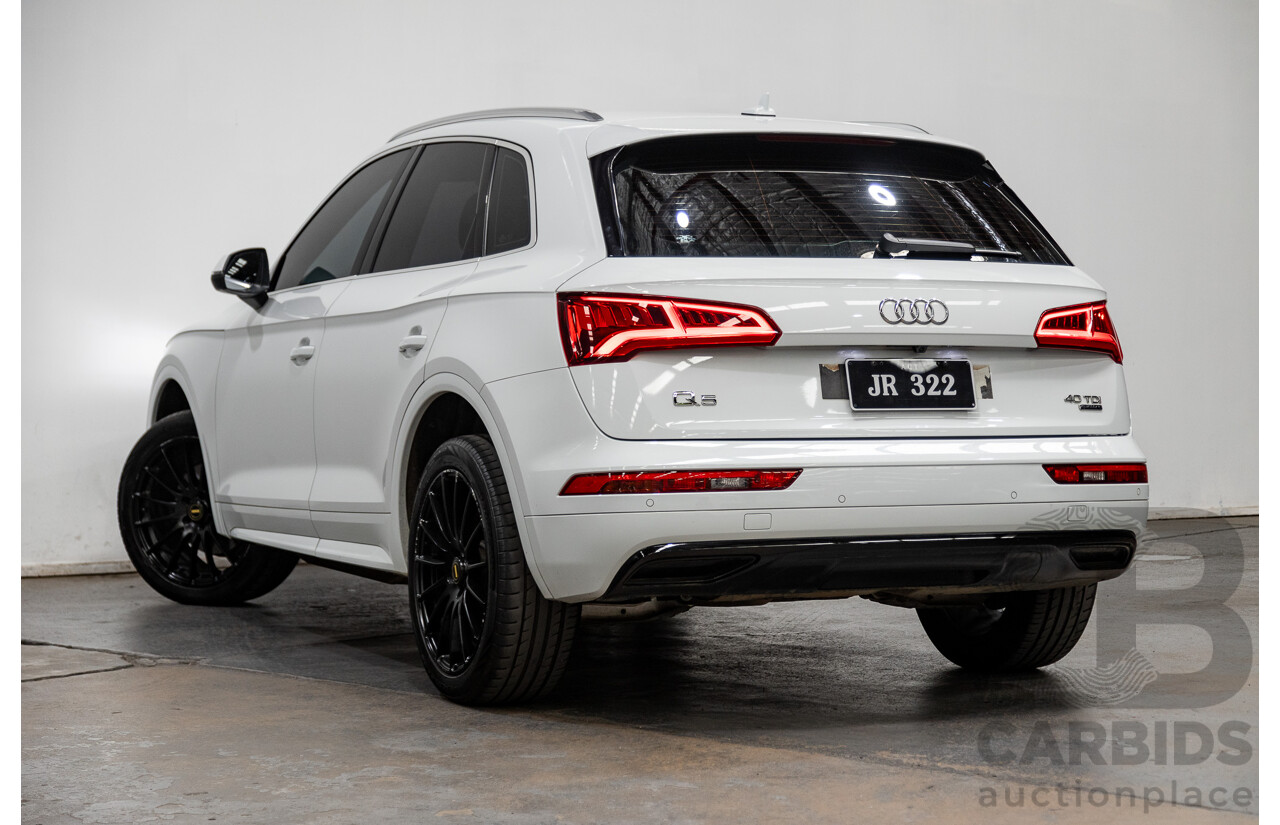 01/2019 Audi Q5 40 TDI QUATTRO DESIGN (AWD) FY MY19 4D Wagon Glacier White Turbo Diesel 2.0L