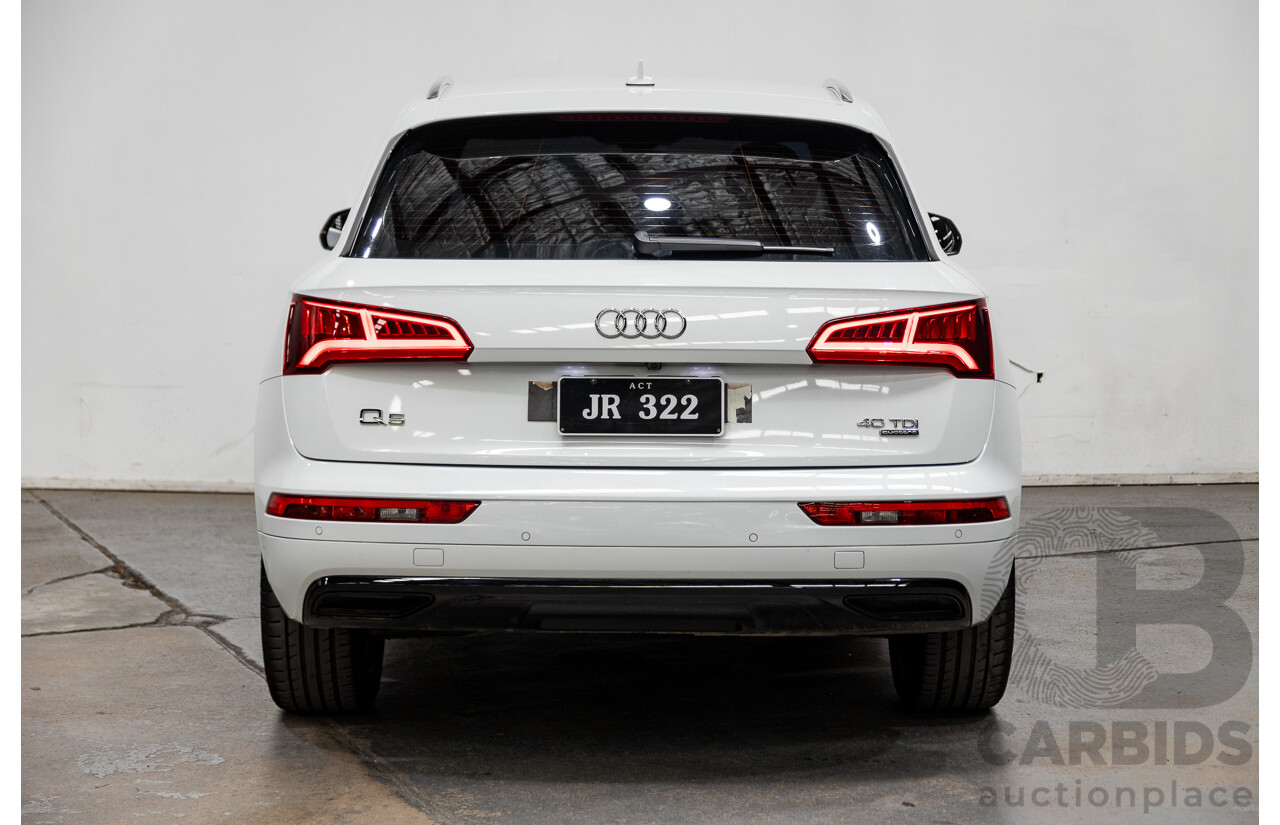 01/2019 Audi Q5 40 TDI QUATTRO DESIGN (AWD) FY MY19 4D Wagon Glacier White Turbo Diesel 2.0L