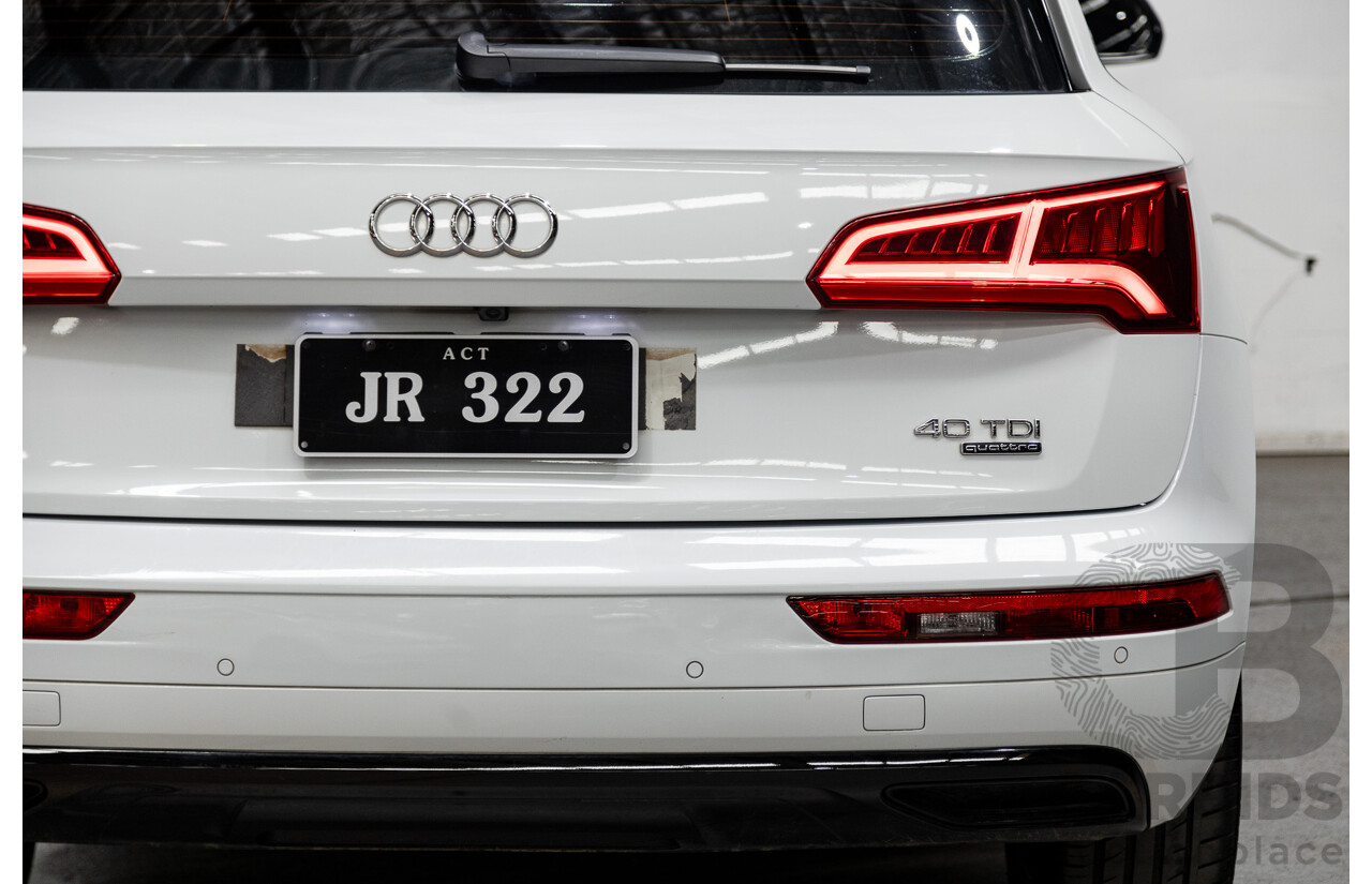 01/2019 Audi Q5 40 TDI QUATTRO DESIGN (AWD) FY MY19 4D Wagon Glacier White Turbo Diesel 2.0L