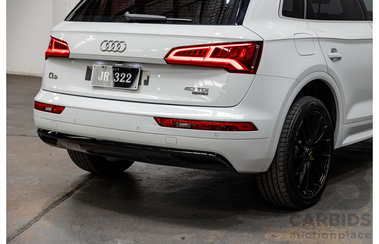 01/2019 Audi Q5 40 TDI QUATTRO DESIGN (AWD) FY MY19 4D Wagon Glacier White Turbo Diesel 2.0L