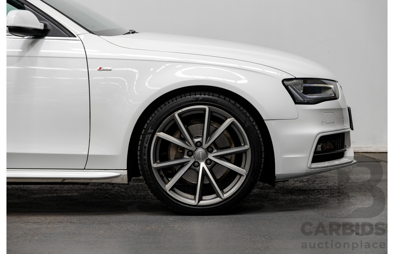 12/2015 Audi A4 2.0 TFSI S-Line Sport PLUS (AWD) B8 (8K) MY16 4d Sedan Ibis White 2.0L Turbo