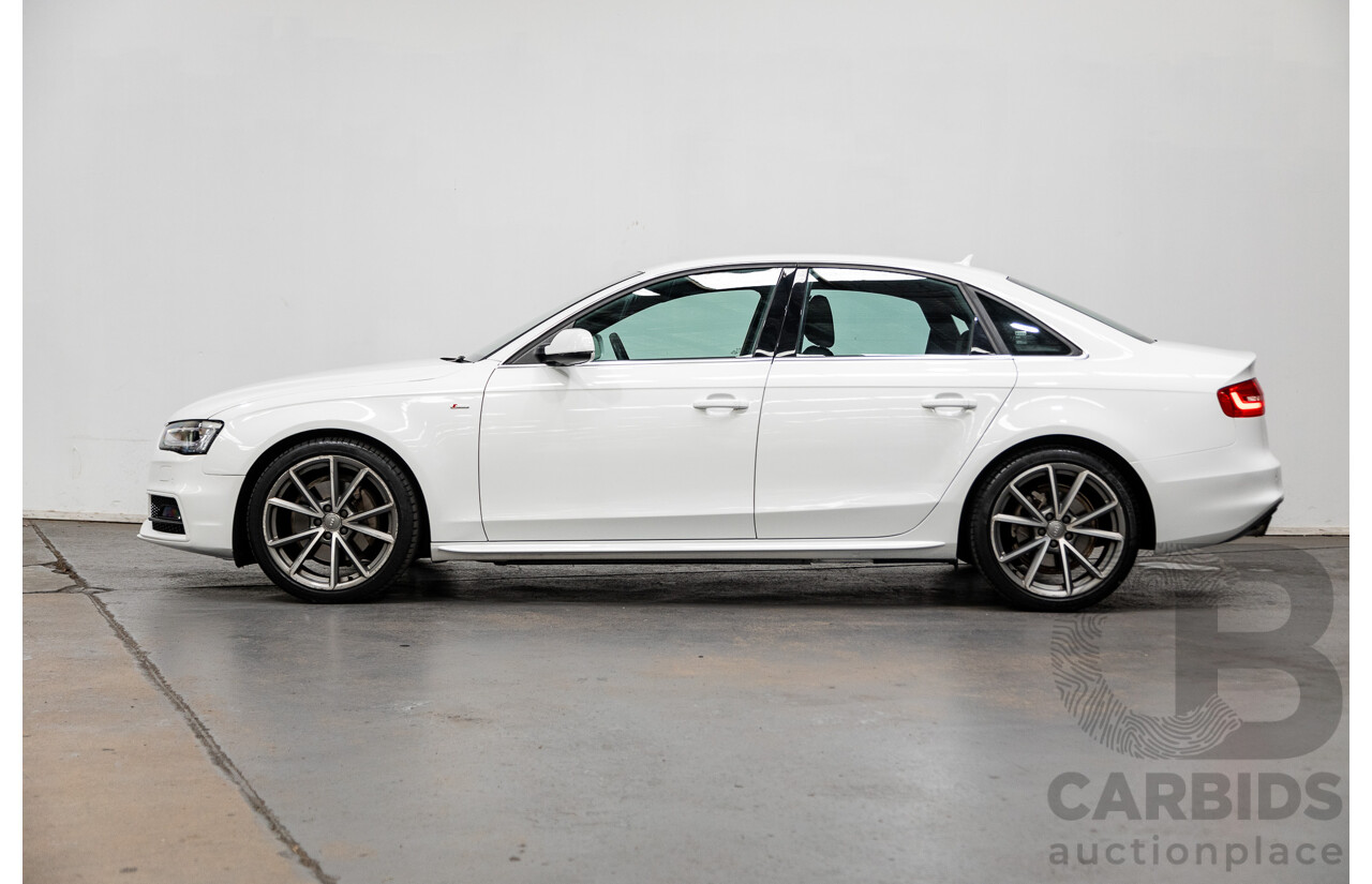 12/2015 Audi A4 2.0 TFSI S-Line Sport PLUS (AWD) B8 (8K) MY16 4d Sedan Ibis White 2.0L Turbo