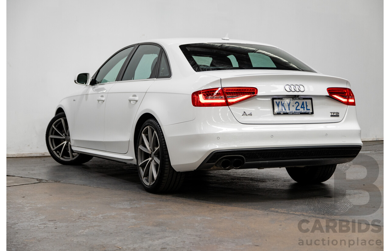 12/2015 Audi A4 2.0 TFSI S-Line Sport PLUS (AWD) B8 (8K) MY16 4d Sedan Ibis White 2.0L Turbo