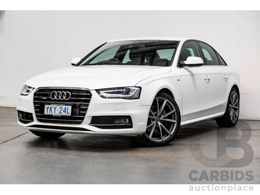 12/2015 Audi A4 2.0 TFSI S-Line Sport PLUS (AWD) B8 (8K) MY16 4d Sedan Ibis White 2.0L Turbo