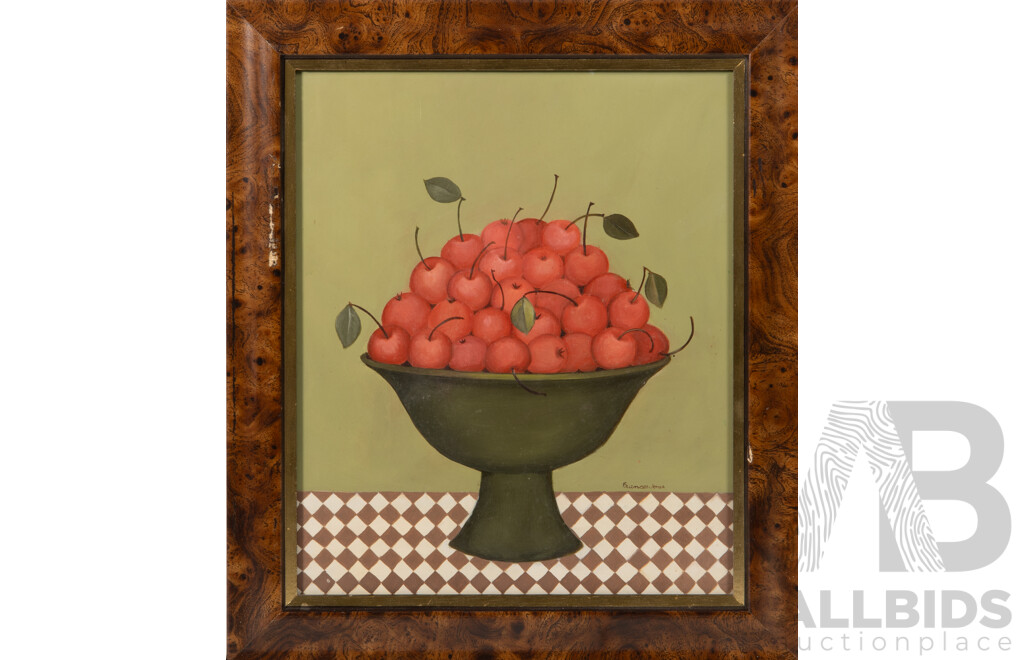 Frances Jones, (20th Century, Australian, 1923-1999), Still Life - Crabapples, Oil on Board, 38 x 33 cm (frame)