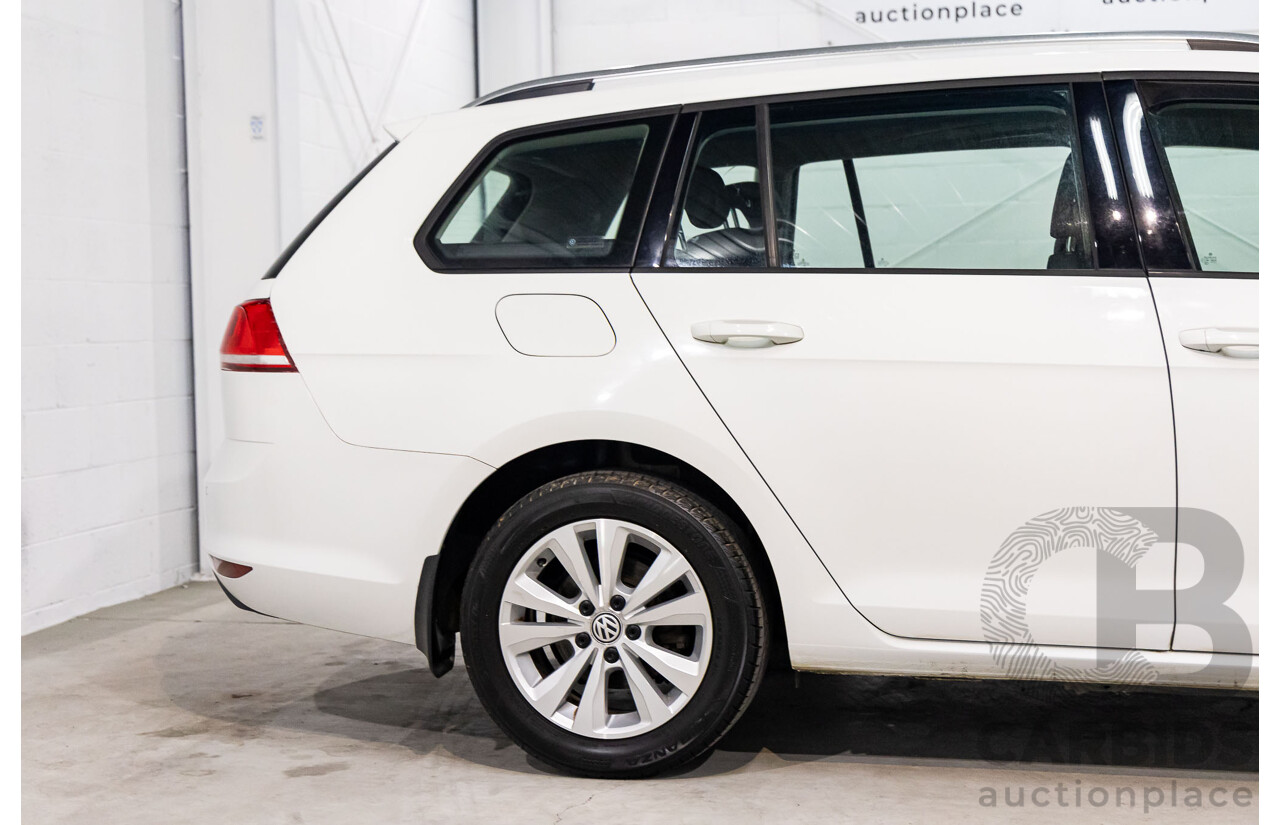 7/2014 Volkswagen Golf 90 TSI Comfortline AU MY14 4d Wagon Pure White Turbo 1.4L