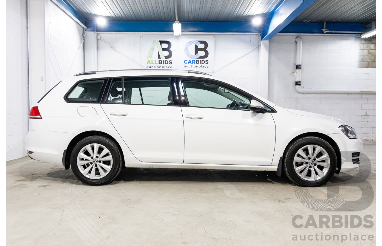7/2014 Volkswagen Golf 90 TSI Comfortline AU MY14 4d Wagon Pure White Turbo 1.4L