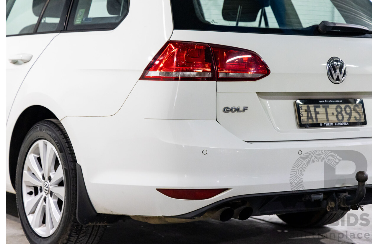 7/2014 Volkswagen Golf 90 TSI Comfortline AU MY14 4d Wagon Pure White Turbo 1.4L