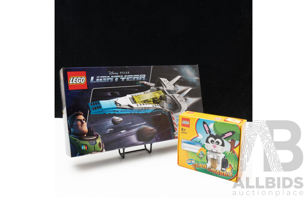 Two Retired Lego Sets, Disney Pixar Lightyear XL 15 Spaceship, 76832 & Year of the Rabbit Figure, 40575, Both Sealed in Box