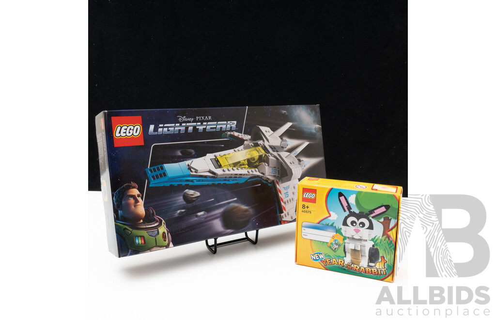 Two Retired Lego Sets, Disney Pixar Lightyear XL 15 Spaceship, 76832 & Year of the Rabbit Figure, 40575, Both Sealed in Box