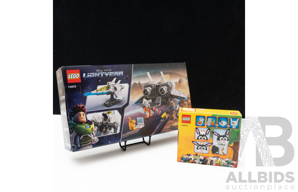 Two Retired Lego Sets, Disney Pixar Lightyear XL 15 Spaceship, 76832 & Year of the Rabbit Figure, 40575, Both Sealed in Box