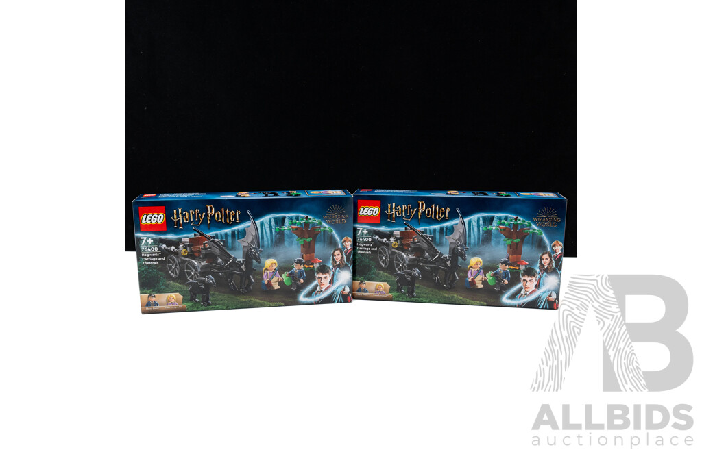 Two Retired Lego Sets, Harry Potter,  Wizarding World, Hogwarts Carriage and Thestrals, 76400, Sealed in Boxes