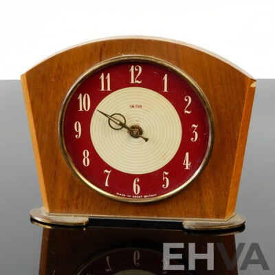 Vintage Smiths Art Deco Timber Mental Clock