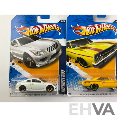 Ten Boxed Diecast Hot Wheels Vehicles Including 1970 Monte Carlo, 1970 Road Runner, Oldsmobile 442