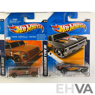 Ten Boxed Diecast Hot Wheels Vehicles Including 1970 Monte Carlo, 1970 Road Runner, Oldsmobile 442