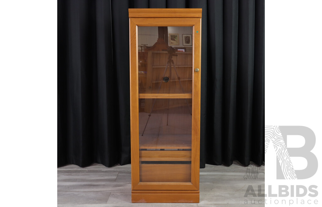 Teak Glass Front Cabinet by Marcob Furniture