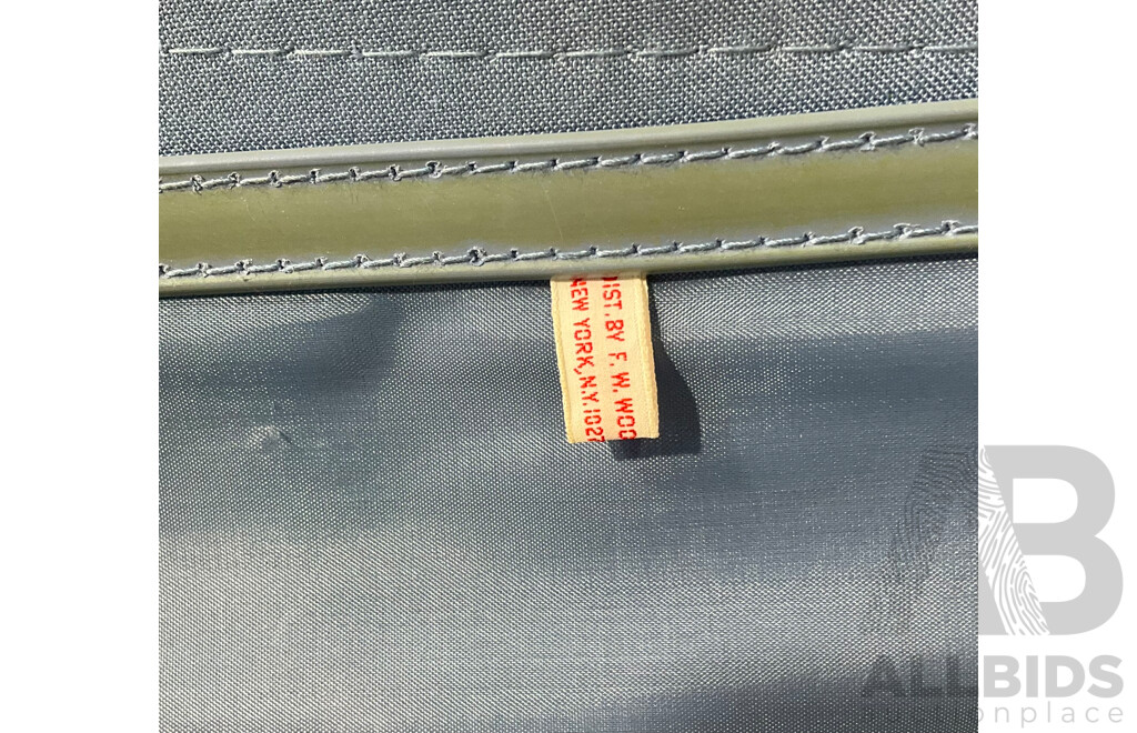 Vintage Blue Leather Bag From F. W. Woolworths