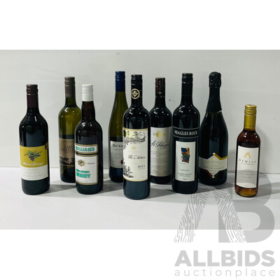 Collection of Mixed Wines Including Shiraz, Sauvignon Blanc and More