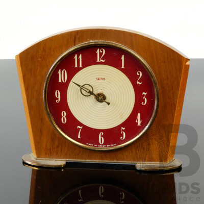 Vintage Smiths Art Deco Timber Mental Clock