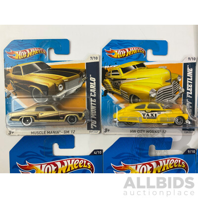 Ten Boxed Diecast Hot Wheels Vehicles Including 1970 Monte Carlo, 1970 Road Runner, Oldsmobile 442
