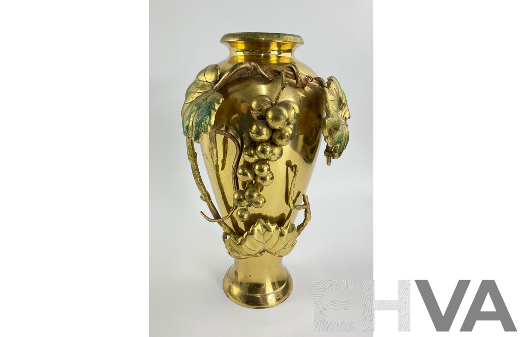 Vintage Krisna Heavy Brass Ornate Vase