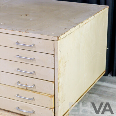 Six Drawer Metal  Plan Cabinet