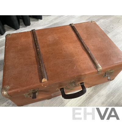 Two Vintage Suitcases Including Globite, Made in Australia and President, Made in Czechoslovakia