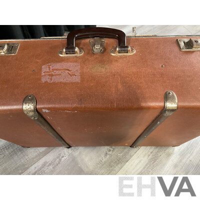 Two Vintage Suitcases Including Globite, Made in Australia and President, Made in Czechoslovakia