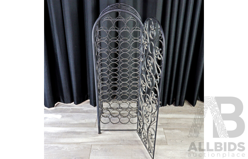 Metal Caged Wine Rack