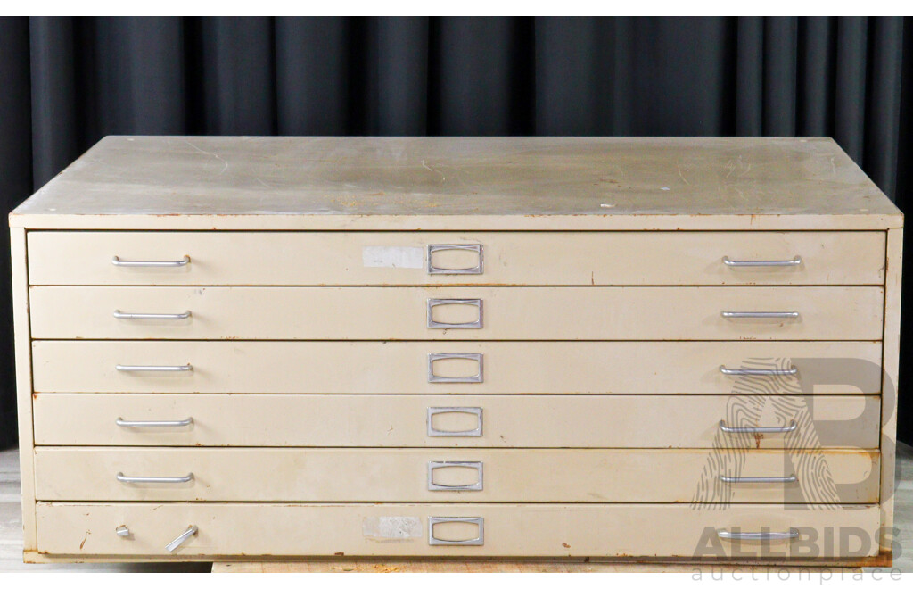 Six Drawer Metal  Plan Cabinet